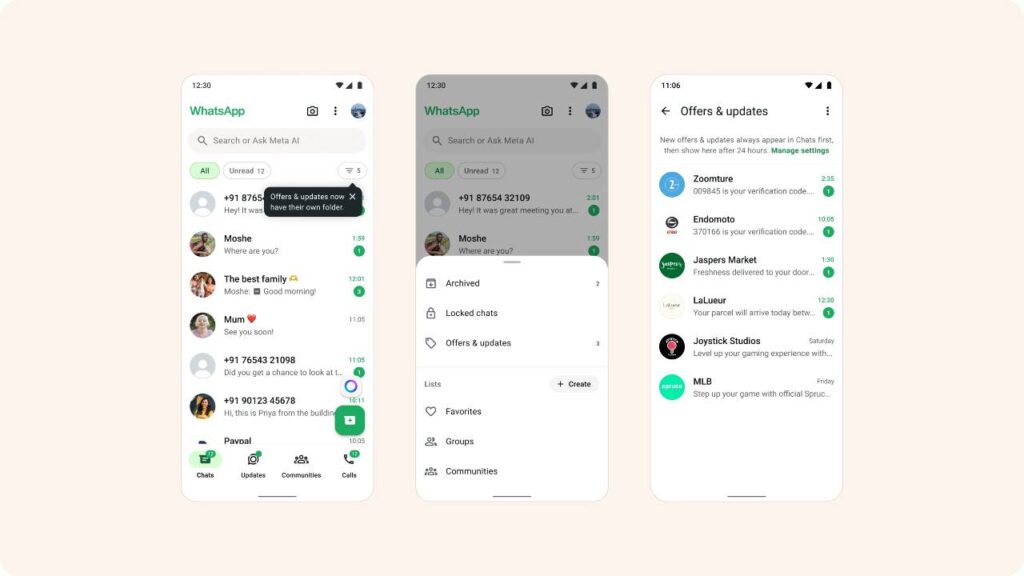 whatsapp is testing a folder to hide business spam from your chat list